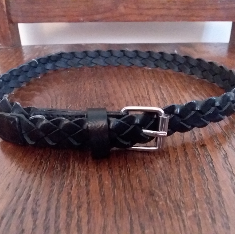 Black braided belt - kids size small